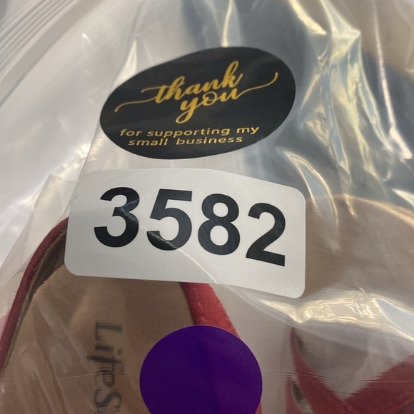 Life Stride (NEW) Red Mallory Stretch Strappy Wedge Comfort Sandals Size 9 - Picture 11 of 11